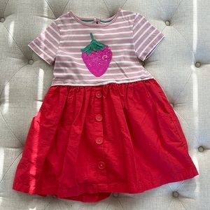 Mini Boden Strawberry Dress - Girls size 4/5
